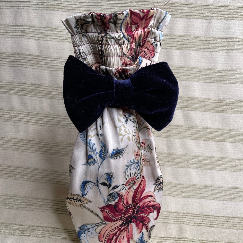 Handcrafted Wine or Liquor Gift Bag Made From Shirt and Tie